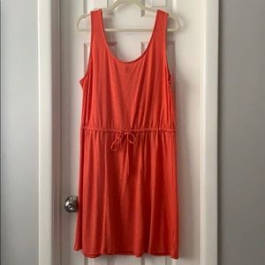 A New Day red/orange tie waist sleeveless dress